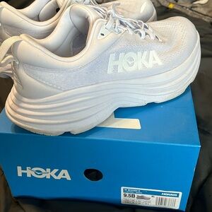 White Platform Hokas